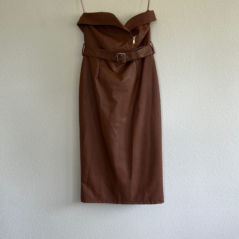 NWT Faux Leather Dress